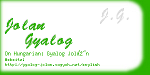 jolan gyalog business card